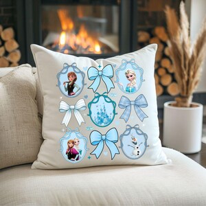 Frozen PNG Ice Princess Bow Frame Coquette Digital Download, Winter Princess T-Shirt , Coquette Mirror Bow Png Preppy Coquette Png Princess image 7