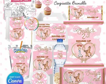 Cowgirl Rodeo Birthday Party Bundle | Jessie Toy Story | Pink Toy Story Theme | Girl Toy Story | Cowgirl Party Kit | Coquette Party | Bonus