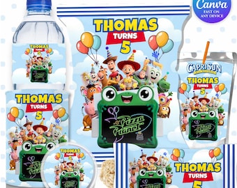 Upominek na przyjęcie urodzinowe Toy Story | Zestaw Toy Story 5 | Zestaw urodzinowy Toy Story | Edytowalny szablon na przyjęcie Toy Story | Toy Story dla chłopców