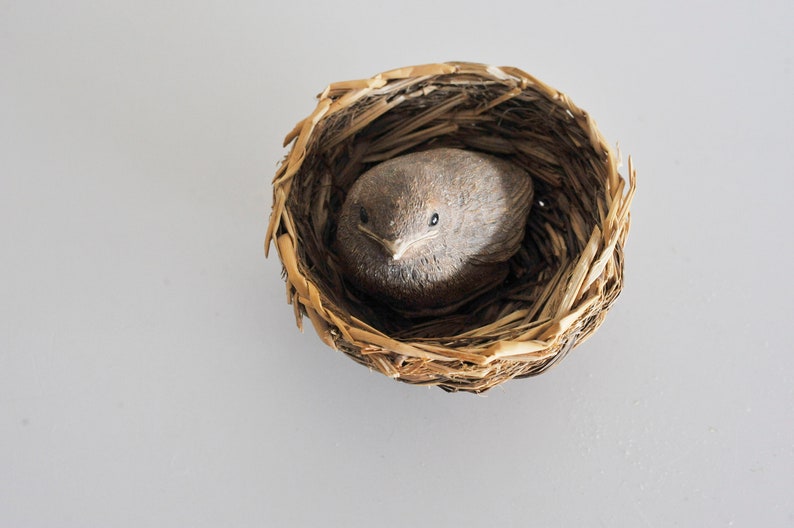 Vintage Baby Bird Figure with Nest by Sandicast 1982 A Etsy