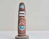 Vintage Wooden Hopi Long Hair Katsina Hand Carved Navajo Kachina Doll Signed Pathona 1940 39 s, Native American Art