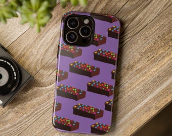 Y2K Rainbow Sprinkle Brownie, Cosmic Phone Case,  Phone Cover, Fun Phone Accessory, Whimsical Cell Phone Case, Cute Gift Idea, Foodie Gift