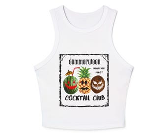 Women's Summerween Tank, Cocktail Club Top, Fun Summer Apparel, Party Top, Beachwear, Casual Summer Style, Summerween Style, Summerween