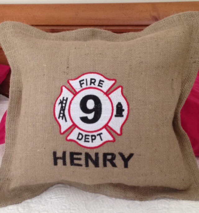 Custom Fireman Pillow Etsy