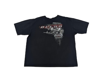 Vintage Y2K Larry Dixon Racing Tee Shirt Drag Race Dragster NHRA Al Anabi Qatar