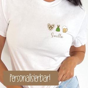Oktoberfest Shirt personalisierbar, Oktoberfest Gruppenshirt, Bayerisches Bier T-Shirt, Dirndl Shirt JGA, Volksfest Gruppenshirt