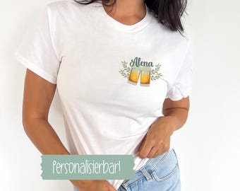 Oktoberfest Shirt personalisierbar, Oktoberfest Gruppenshirt, Bayerisches Bier T-Shirt, Dirndl Shirt JGA, Volksfest Gruppenshirt
