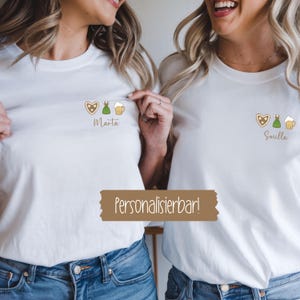 Oktoberfest Shirt personalisierbar, Oktoberfest Gruppenshirt, Bayerisches Bier T-Shirt, Dirndl Shirt JGA, Volksfest Gruppenshirt
