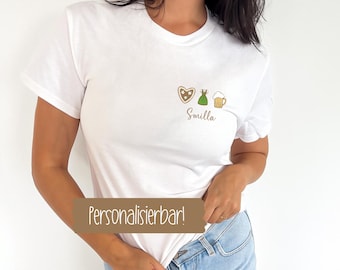 Oktoberfest Shirt personalisierbar, Oktoberfest Gruppenshirt, Bayerisches Bier T-Shirt, Dirndl Shirt JGA, Volksfest Gruppenshirt