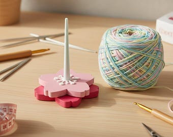 Cherry Blossom Yarn Spinner, Smooth Spinning Yarn Cake Holder for Knitting and Crochet
