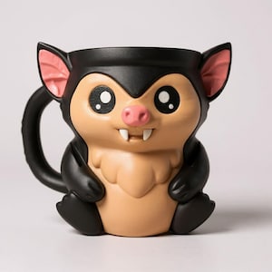 Cute Bat Ice Cream Pint Holder with Spoon Slots - 3D Printed