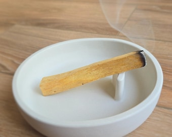 Minimalist Concrete Palo Santo Holder: Handmade Incense Burner Tray