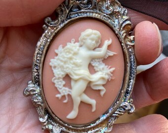 Cupid Cameo Pendant or Ornament