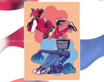 Radiostatic Cheerleaders︱A4 Hazbin Print