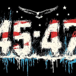 USA-Themed 45-47 Sticker Collection: Patriotic Digital Art Pack