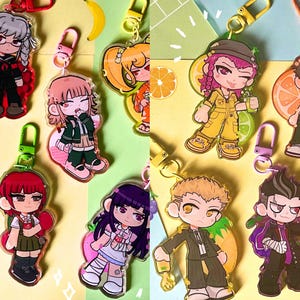Llaveros acrílicos de chicas y chicos de SDR2 / Llaveros de refrescos de Danganronpa