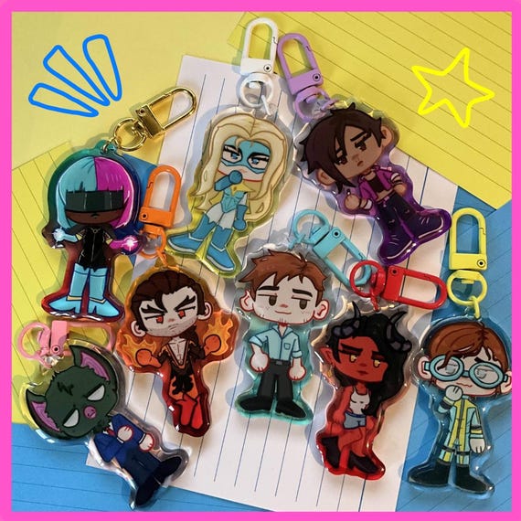DISPATCH Game Z-team Acrylic + Epoxy Keychains Charms | 2.5 Inch