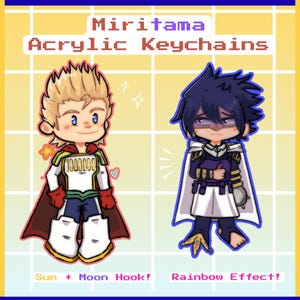 Lemillion & Suneater Acrylic Charms | Mirio Togata Tamaki Amajiki MHA acrylic + epoxy keychains miritama