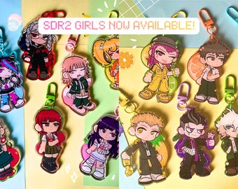 UPDATED! sdr2 girls + guys acrylic charms | danganronpa