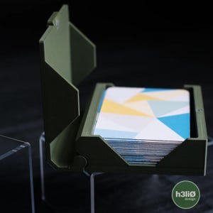 Porta Mazzi Carte Minimalista, Scatola Magnetica Elegante, Contenitore Deck Geometrico, Organizer per Carte da Gioco, Regalo Giocatori