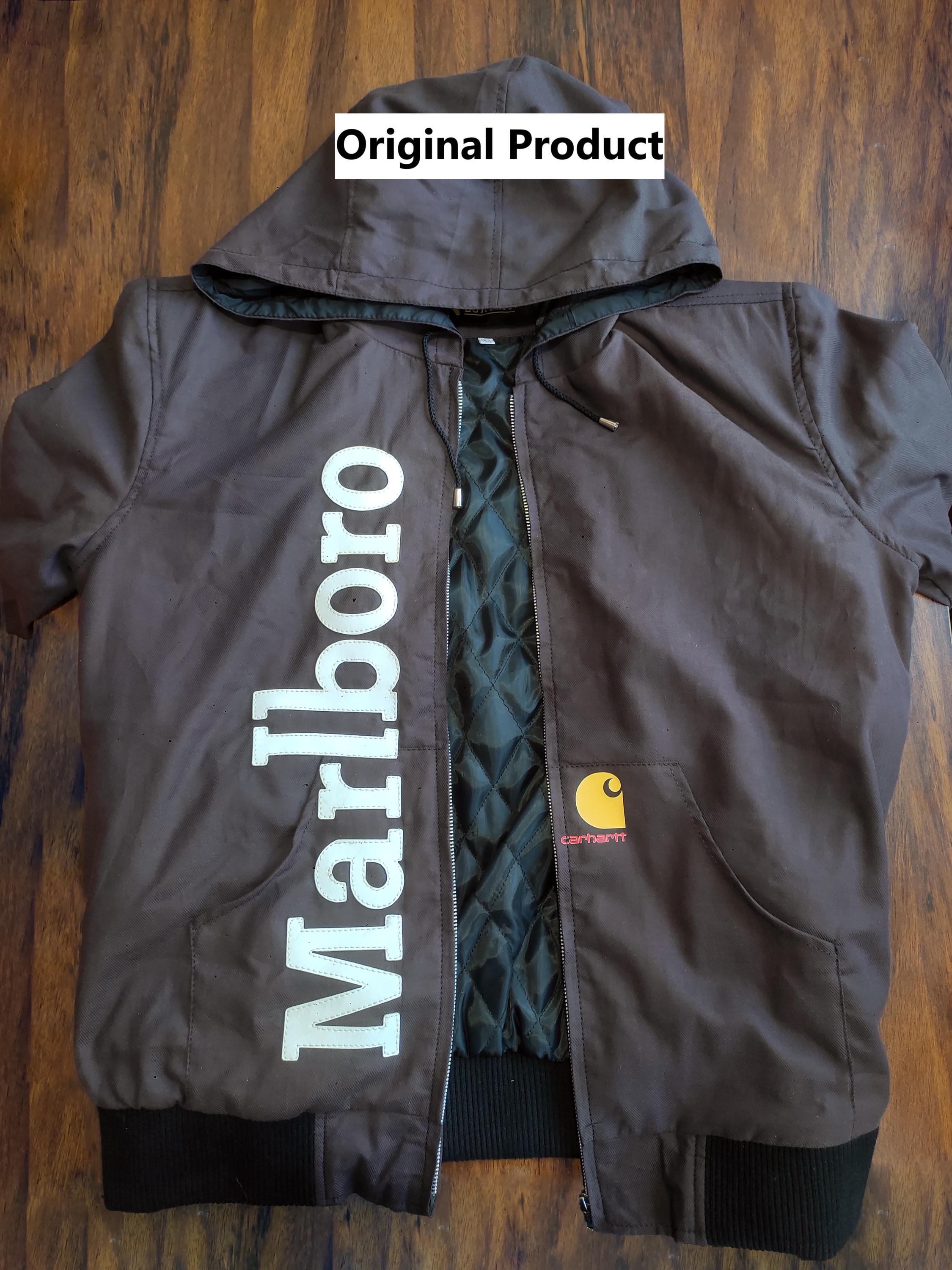 Marlboro Carhartt Grey Hooded Jacket (recreation) - Etsy