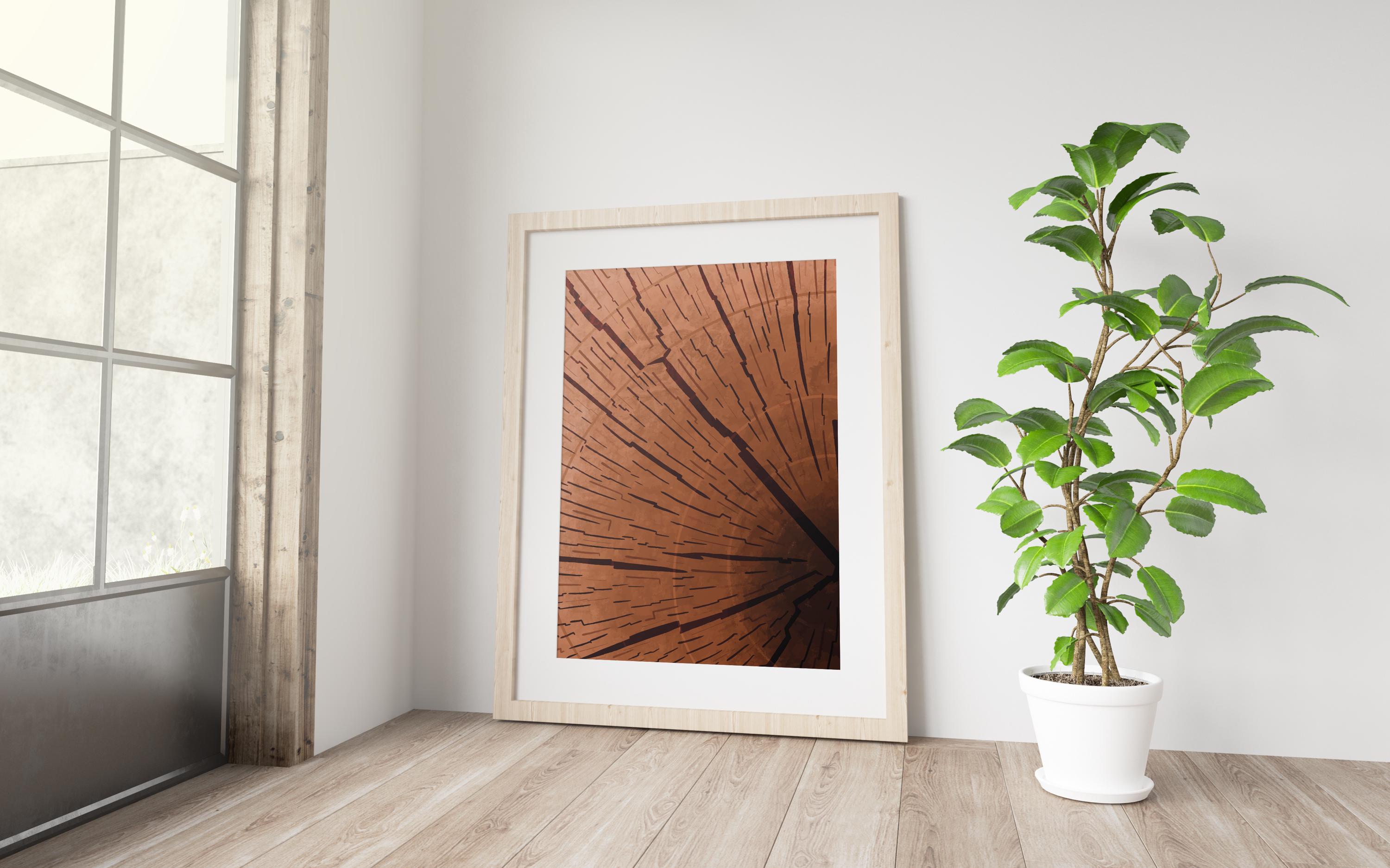 Wood Surface Texture Illustration Poster, Instant Digital Download, Printable Wall Art, Modern & Minimalist, Trendy Decoration, Line Art.