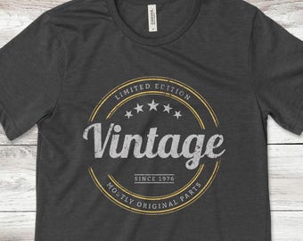 Vintage 1976 T-Shirt, 50th Birthday Gift