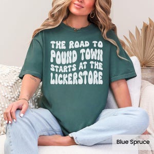 Funny Quote T-Shirt, Road to Pound Town Shirt, Lickstore Graphic Tee, Cool Casual Tee, Humorous Statement Shirt, Unisex Graphic Top