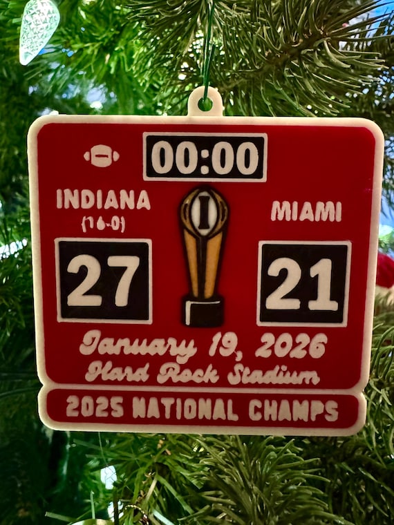 Indiana Hoosiers Football Ornament | Welcome to Miami: a National Championship Tribute
