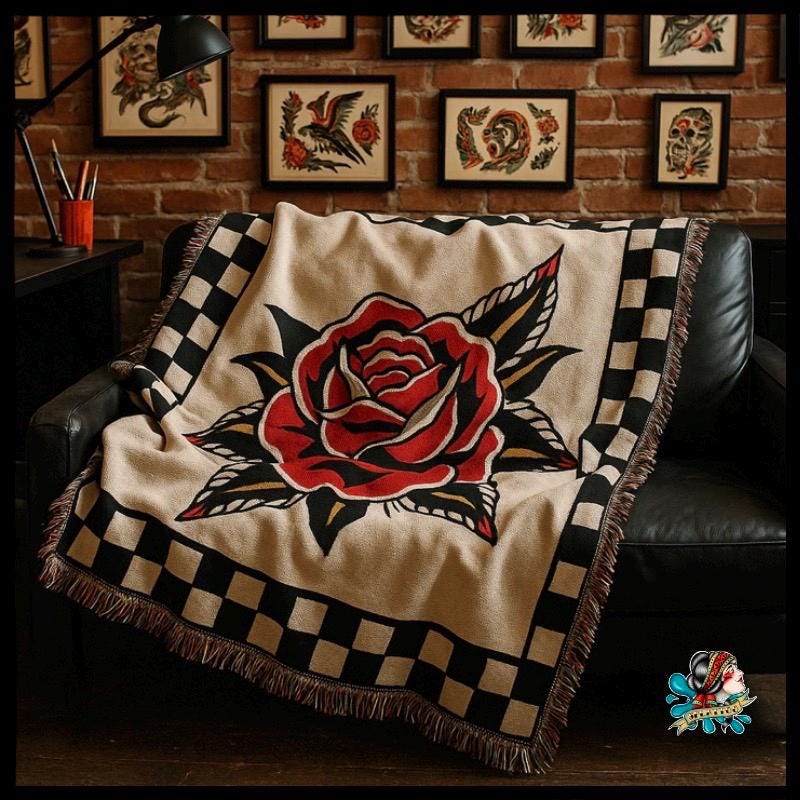 Tattoo throw blanket - Etsy 日本