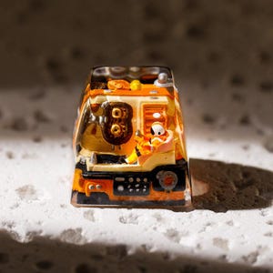 ASTRONAUT on Space Ship Artisan Keycap, Astronaut Custom Keycaps, Galaxy Spacebar Keycaps, Cherry MX Keycaps for Mechanical Keyboard