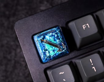 Final Fantasy Buster Sword Artisan Keycap, FF7-hars keycap, FFXIV-keycaps voor cherry mx-toetsenbord, handgemaakte keycap, gaming-keycap