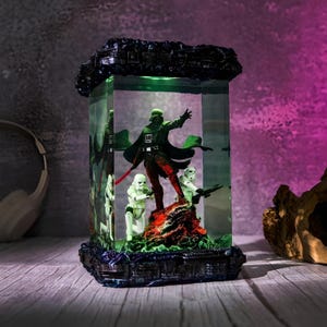Diorama Darth Vader Epoxy Lamp, Star War Night Light, Custom Home Decor Night Light ,Epoxy art Custom, Gift idea, Christmas gift for him