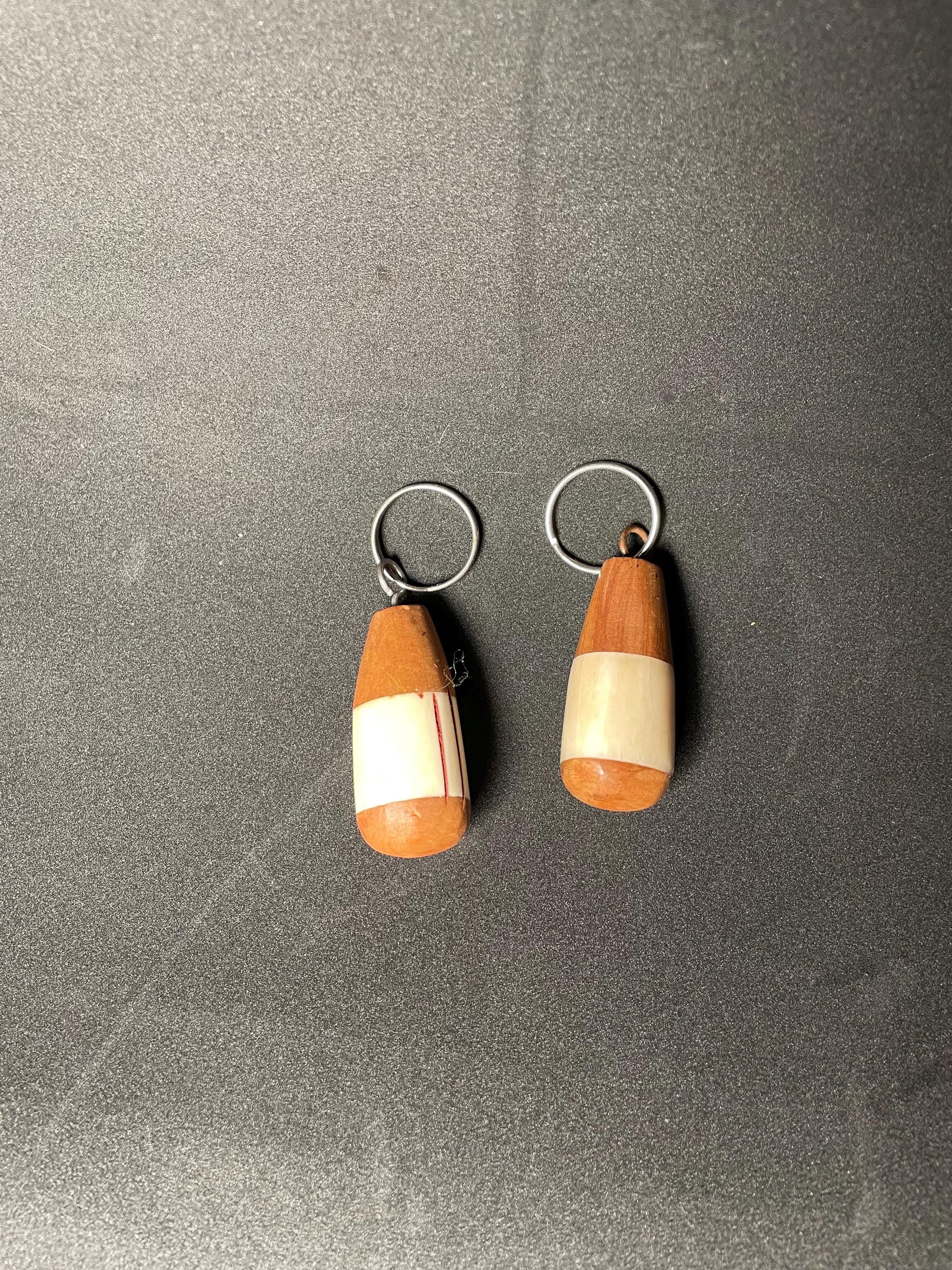 African Wood Banjo Drum Dangle Keychain - Etsy