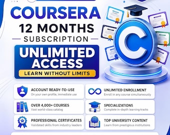 Couresera Plus | 1-Year Unlimited Learning Access | 4,500+ Courses | Professional Certificates Included | Coursera