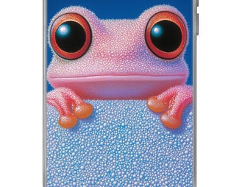 Funda de teléfono con diseño de rana para iPhone 16e, 14, 13, 12, 11, SE, Samsung S25, A15, S21, S23 Ultra, Google Pixel 8, 9 Pro