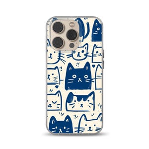 Haring Phone Case Kat cartoon hoes voor iPhone 16e, 14, 13, 12, 11, SE, Samsung S25, A15, S21, S23 Ultra, Google pixel 8, 9 Pro