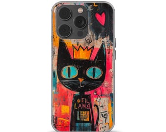 Basquiat Art Phone Case graffiti art cover for iPhone 16e, 14, 13, 12, 11, SE, Samsung S25, A15, S21, S23 Ultra, Google pixel 8, 9 Pro