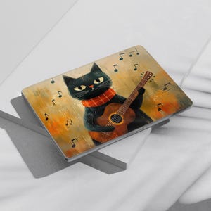 Cartoon Cat MacBook-hoes Black Cat-laptopskin, hoes voor MacBook Pro 16, 15, Air 13 14, cadeau voor MAC-eigenaar