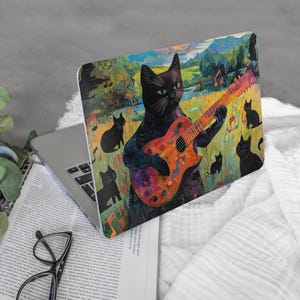 Cartoon Katze MacBook Hülle Niedliche Katze Laptop Haut, Abdeckung für MacBook Pro 16, 15, Air 13 14, Geschenk für MAC Besitzer