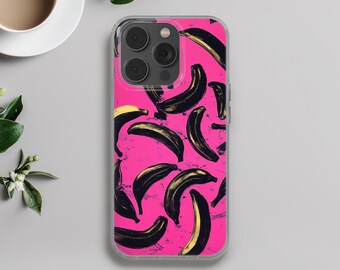 Funda para teléfono con diseño de Banana Art, funda Banana Warhol compatible con iPhone 16 Pro, iPhone 14, Samsung S25, A53, S21, S23 Ultra, Google Pixel 9 Pro