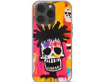 Basquiat Art Phone Case graffiti art cover for iPhone 16, 14, 13, 12, 11, SE, Samsung S25, A15, S21, S23 Ultra, Google pixel 8, 9 Pro