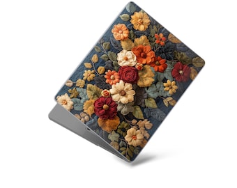Funda para MacBook con diseño bordado Wildflower, funda para portátil, funda para MacBook Pro 16 15, Air 13 14, regalo para propietarios de MAC