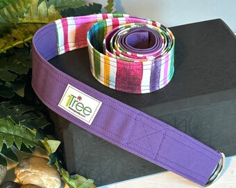 Purple Rainbow Yoga Strap