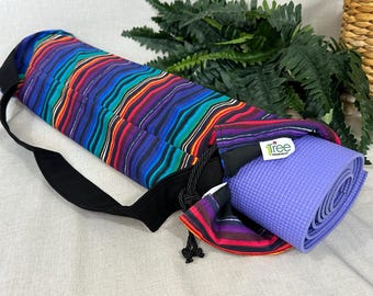 Yoga Mat Bag Rainbow Stripes