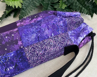 Patchwork Purple Yoga Mat Bag