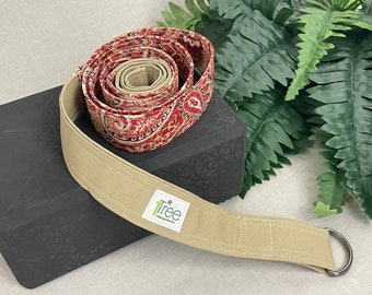 Red Paisley Yoga Strap