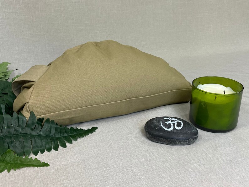 Tan Half Moon Meditation Cushion Etsy