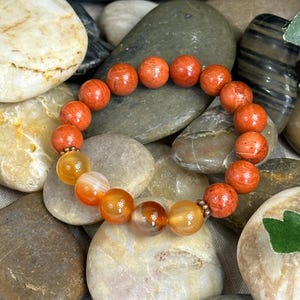 Carnelian and Red Jasper Mala Bracelet / Wrist Mala