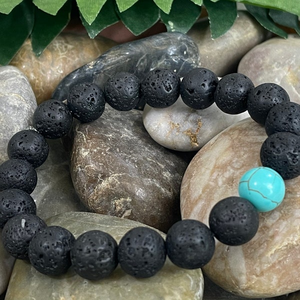 Lava Rock mala bracelet